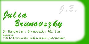 julia brunovszky business card